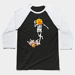 Bowling Skeleton Bone Halloween Costume Men Women Gifts Baseball T-Shirt